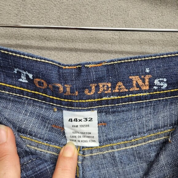 Tool Brand Jeans 44x32 Embroidered Rainbow Skater‎ Baggy Grunge Y2K - Picture 7 of 10